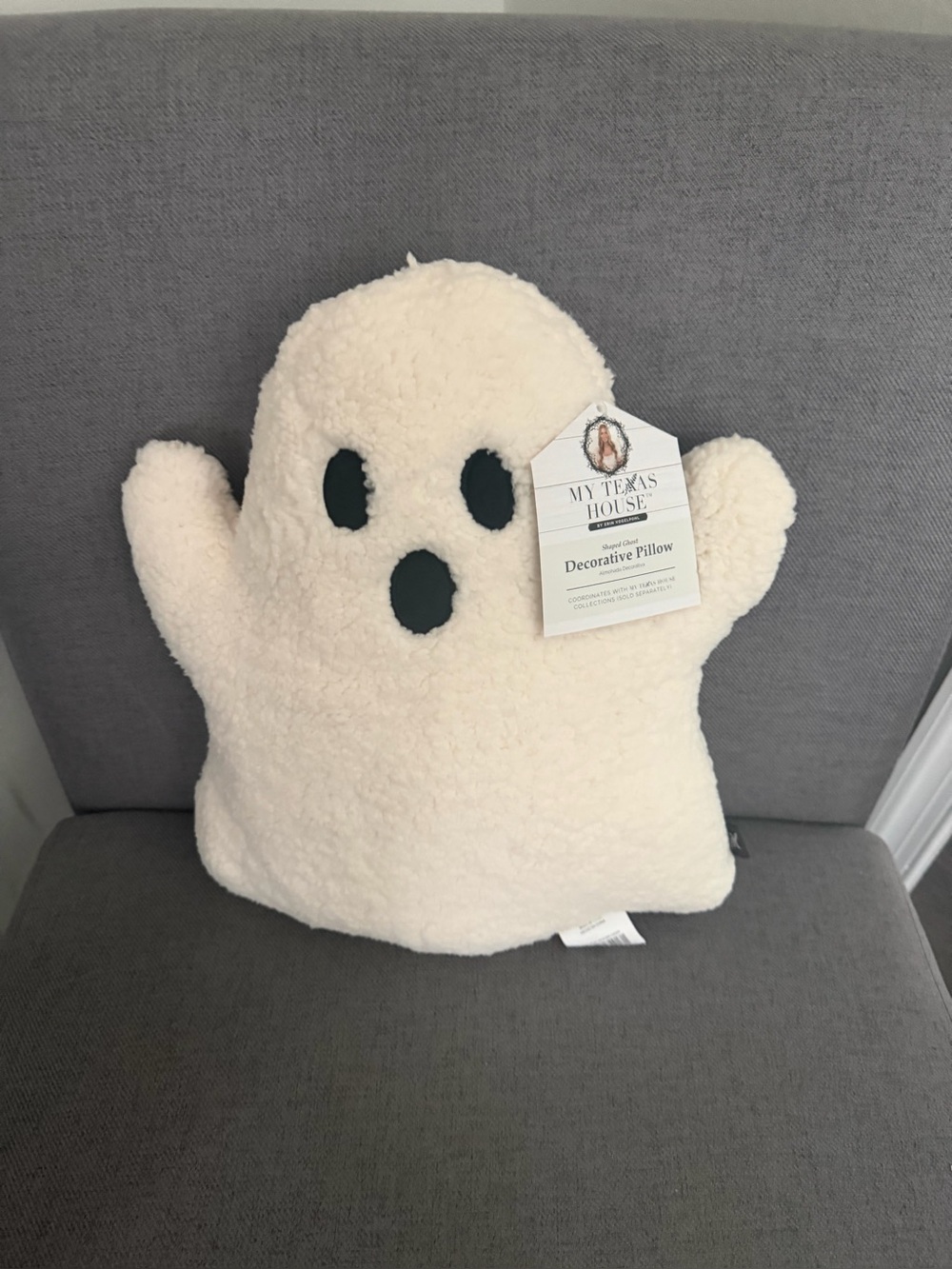 My Texas House Ghost Pillow NWT